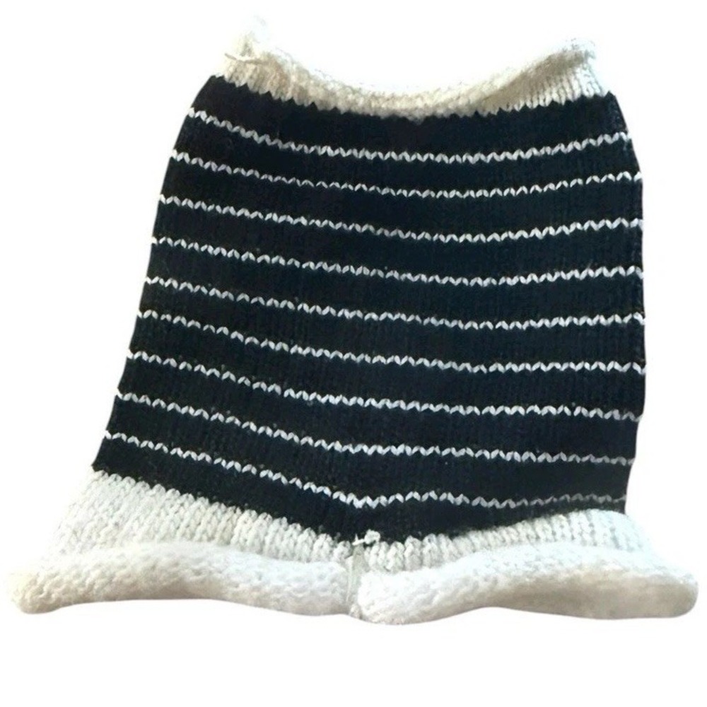 Vintage Barbie Doll Shorts Knit Striped Black White